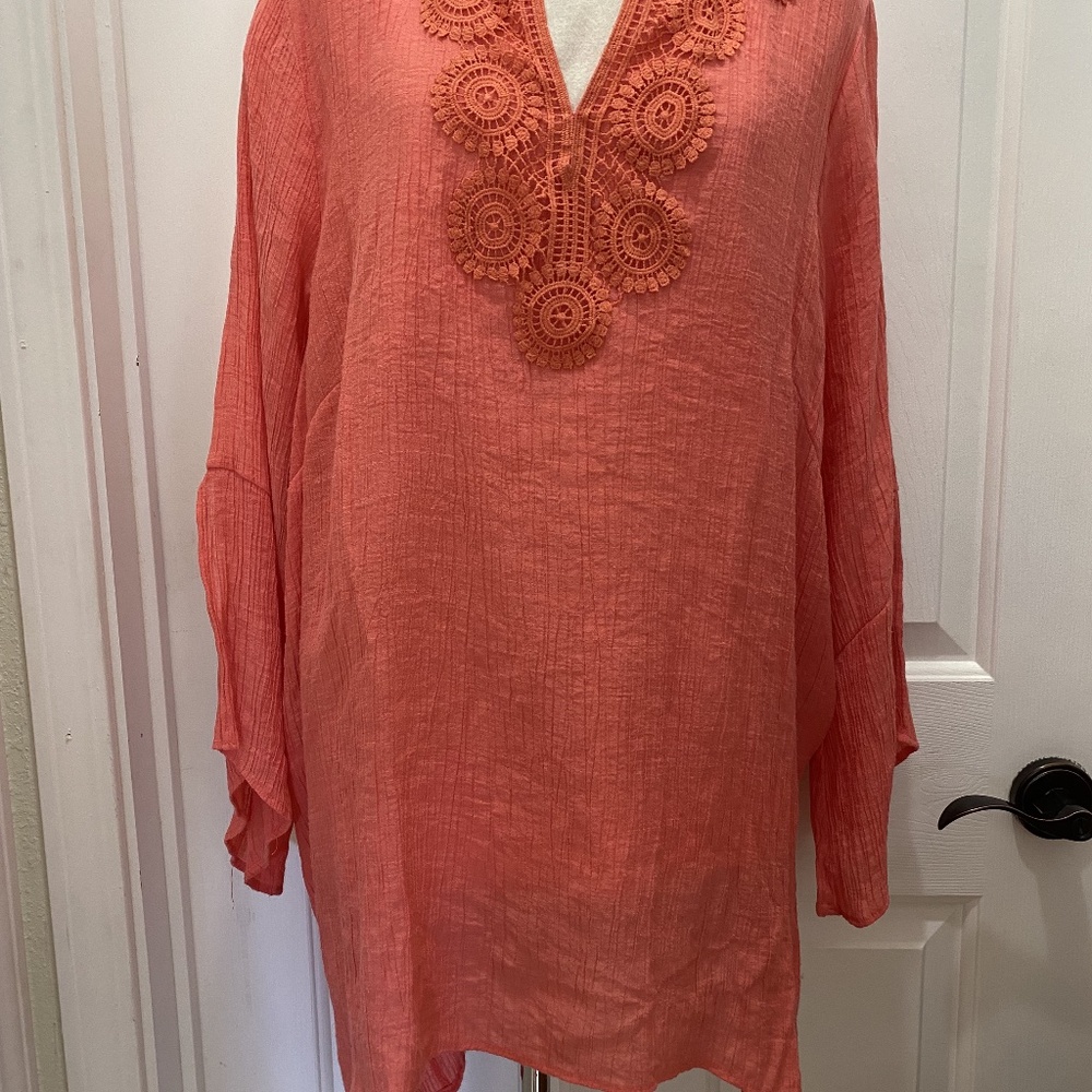 Peach High/Low Top